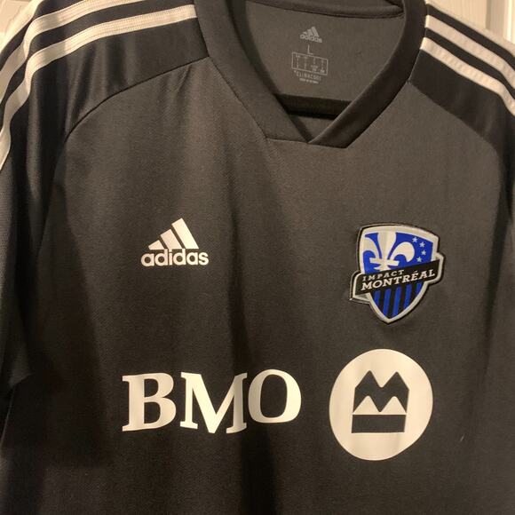 Adidas Men's Montreal Impact Soccer Jersey Size L Black 2018 2019 DT5287 Tiro 19 - Picture 4 of 8
